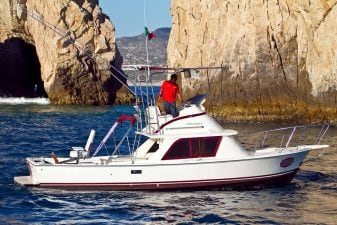 31 ft Bertram Sport Fisher from the RedRum Sportfishing fleet in Cabo San Lucas best tournament fishing los cabos