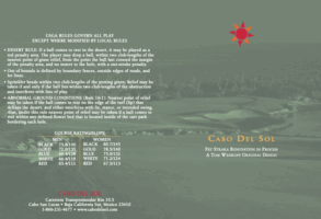 Cabo del Sol Scorecard Cover pages golf in los cabos